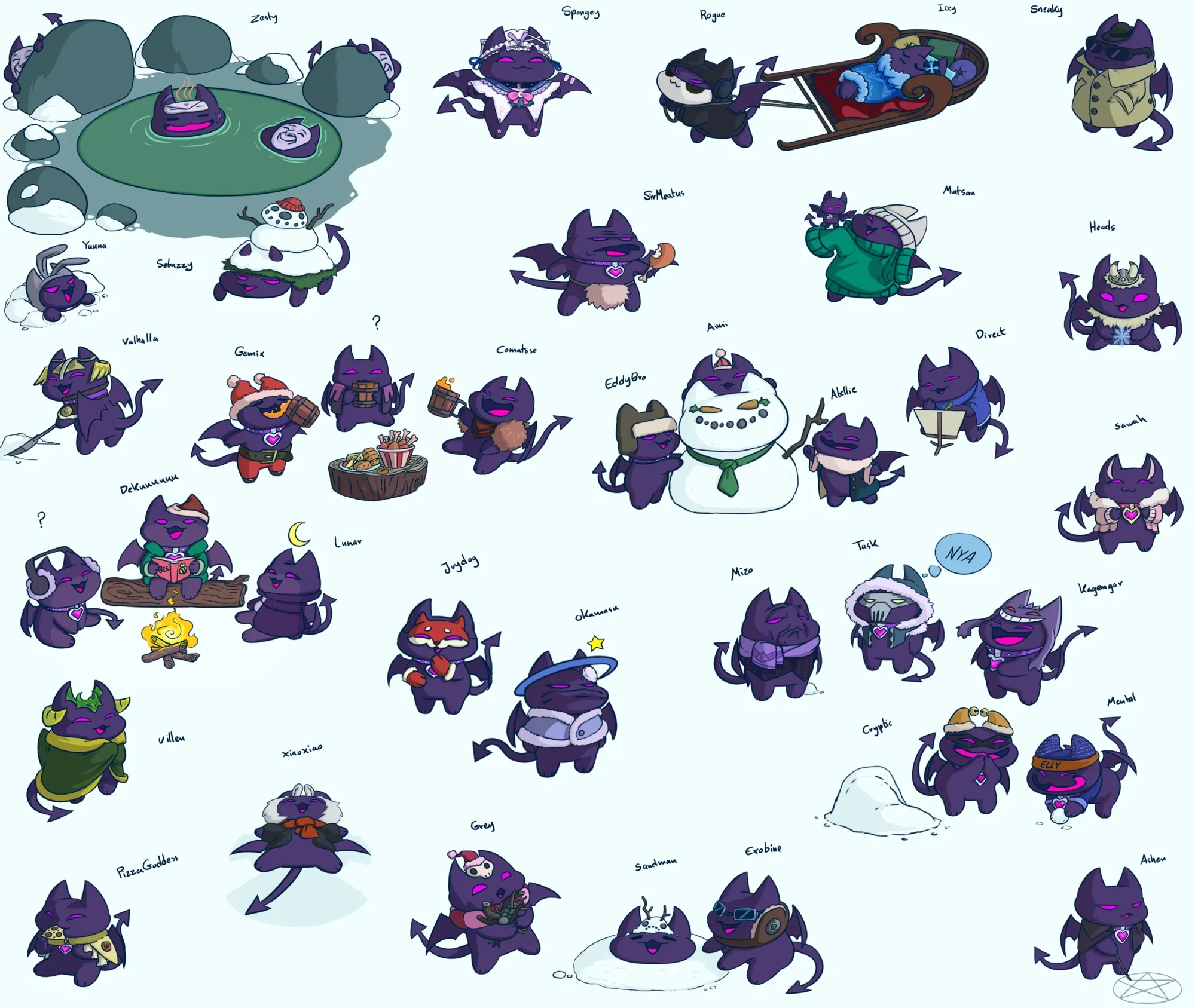 cimps_playing_in_snow_named by Ashen